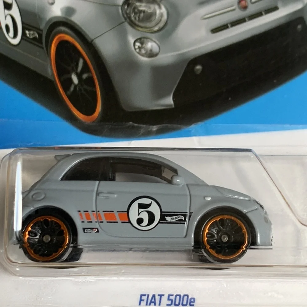 Hot Wheels EV Car Fiat 500e Compact Kings Hotwheels Gray Electric Vehicle New